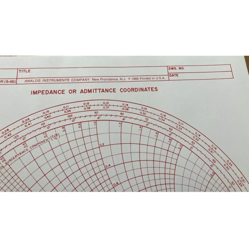 12 Oversized Paper Smith Chart Forms Radio Transmission Line Analog