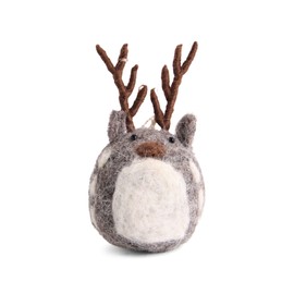 Én Gry & Sif Reindeer Pendant, Cute Decoration for Hanging or Standing, Made of Natural Felt, Handmade, Fair Trade