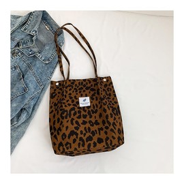 Svnqney Women's Tote Bag, Leopard pattern, L