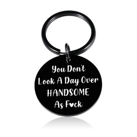 Teen Boys Gift Ideas Cute Keychain for Men Boyfriend Funny Gifts for Husband Anniversary Birthday Gifts for Step Brothers Date Night Gag Gifts for Him Black Keychain Christmas Valentines Presents