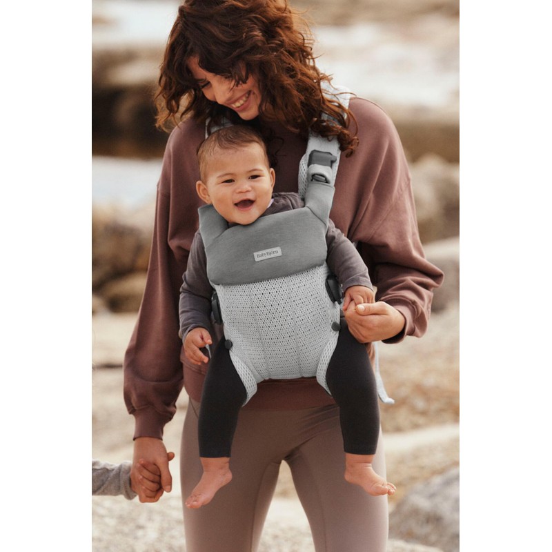BabyBjörn Harmony Jersey Baby Carrier Bib Light Grey