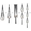 Mkono Macrame Plant Hangers, 5 Pack Different Tiers Indoor Hanging
