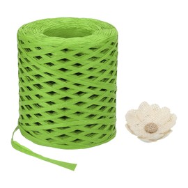 METALLIXITY Raffia Paper Craft Ribbon 200m/656ft Raffia Ribbon String Kraft Packing for Gift Wrapping, Crafting Supplies (Pink)