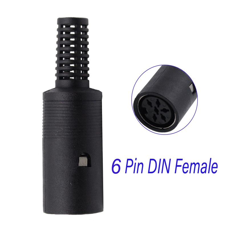 SHUKEFER 6 Pin DIN Connector 2PCS 6 Pin DIN Male