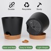 YNNICO 8-Inch Plant Pots, Self-Watering Planters with Drainage Holes &