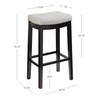 Linon Home Décor Kingston Gray Bar Stool, Black