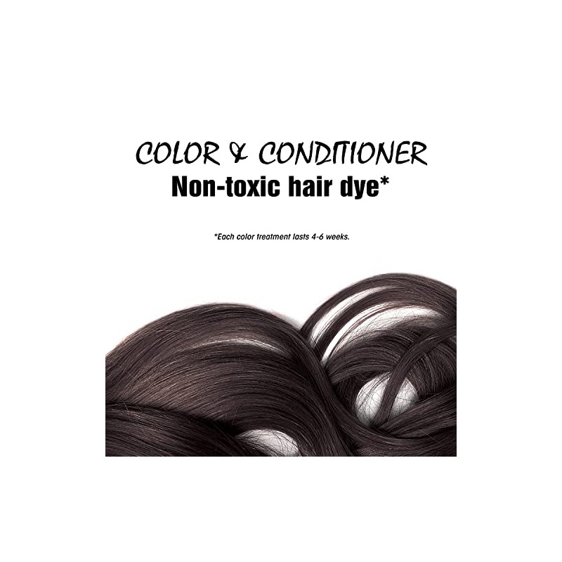 Light Mountain Natural Bulk Hair Color and Conditioner, Black, 16