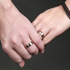 Beydodo Wedding Rings Stainless Steel Pair Price Wedding Rings with Zirconia High Gloss Polished Engagement Rings Pair Rings with Desired Engraving, Stainless Steel, Cubic Zirconia