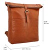 Gusti Valja Leather Backpack for Men and Women, Rolltop Laptop