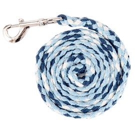 Merauno® Lead Rope for Horses, Tie Rope in Various Stylish Designs, Lead Rope, Pony, Donkey, Goat Long Knit with Carabiner Hook (Navy Blue, Snap Hook)