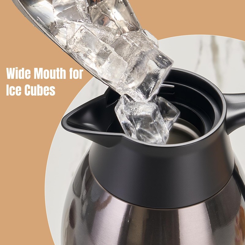 PARACITY 68oz Thermal Coffee Carafe Stainless Steel, Coffee Carafes for
