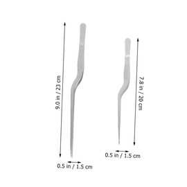 CIYODO 2pcs Stainless Steel Kitchen Tweezers Precision Tongs for Cooking Food Decoration Multi Use Fish Bone Tweezers with Reliable Grip for Western Cuisine Baking