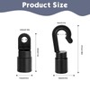 70 PCS Bungee Shock Cord Hooks Black Plastic Rope Terminal