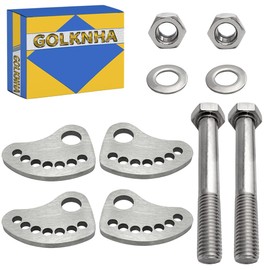 GOLKNHA 2 PCS Camber Lock Alignment Fix & Upper Arm Cam Bolt Kit Compatible with GMC SIERRA, Silverado 1500 2500 3500 1999-2019 304 Stainless Steel