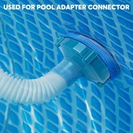 Riisoyu Suction Hose Adapter for Pools, Swimming Pool Base Diameter 80 mm to Diameter 32 mm with Hose Clamp Small Sieve Quick-Up Pool Filter Systems Adapter for Pool Pump Fittings PVC Suction Hose