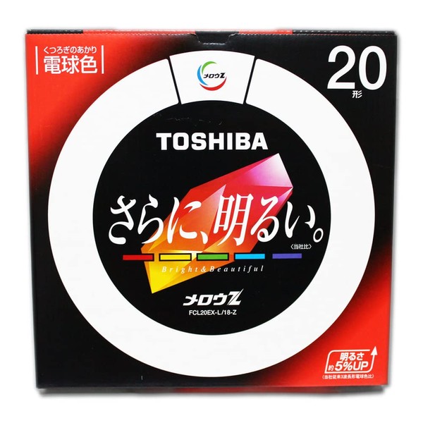 Toshiba FCL20EX-L/18-Z Circular Fluorescent Light Bulb Circleline "Merrow Z" 20W 3 Wavelength Light Bulb Color