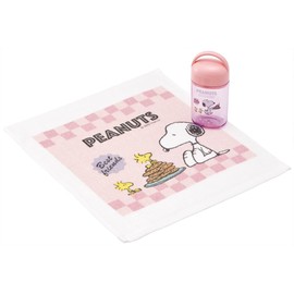 Skater OA5AG-A Anti-Bacterial Hot Towel Set with Case, Snoopy 80s Cafe, Made in Japan, 12.6 x 12.0 inches (32 x 30.5 cm)
