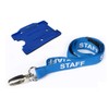 Customcard ltd® Blue Staff Lanyard Metal Clip with Blue ID