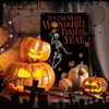 Skeleton Pumpkin Leaf Autumn Seasonal Metal Sign