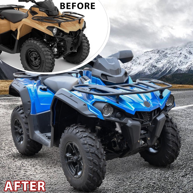 SAUTVS Front Fascia for Can-Am Outlander 450 570, Black Combination
