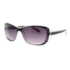 PASTL Womens Bifocal Reading Lens Sunglasses Rhinestone Rectangular Frame Black