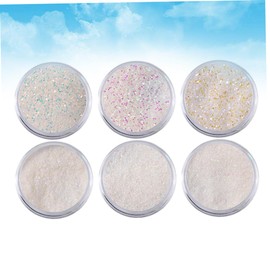 Baluue Fine Glitter Nail Art Powder White Glitter Dust for Nails Uv Gel Sequins Powder Easy Application Brush Included