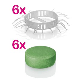 ABFLUSSFEE Shower Stopper with Refill Set | Simple and Effective for Clean Shower Drain for Drains with Max. 13 cm Diameter | Includes 6 Fragrance Stones and 6 Hair Catchers
