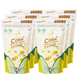 Yellow Corn Flour (14 Oz x 6 Pack) - Vegan, Non-GMO, Made In USA, Gluten-Free - Cornflour for Mexican Dishes, Bread, Muffins, Cakes, Tortillas, Pupusas & Bakery