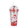 Christmas Water Tumbler 480ml Plastic Glitter Double Walled Cup 3D