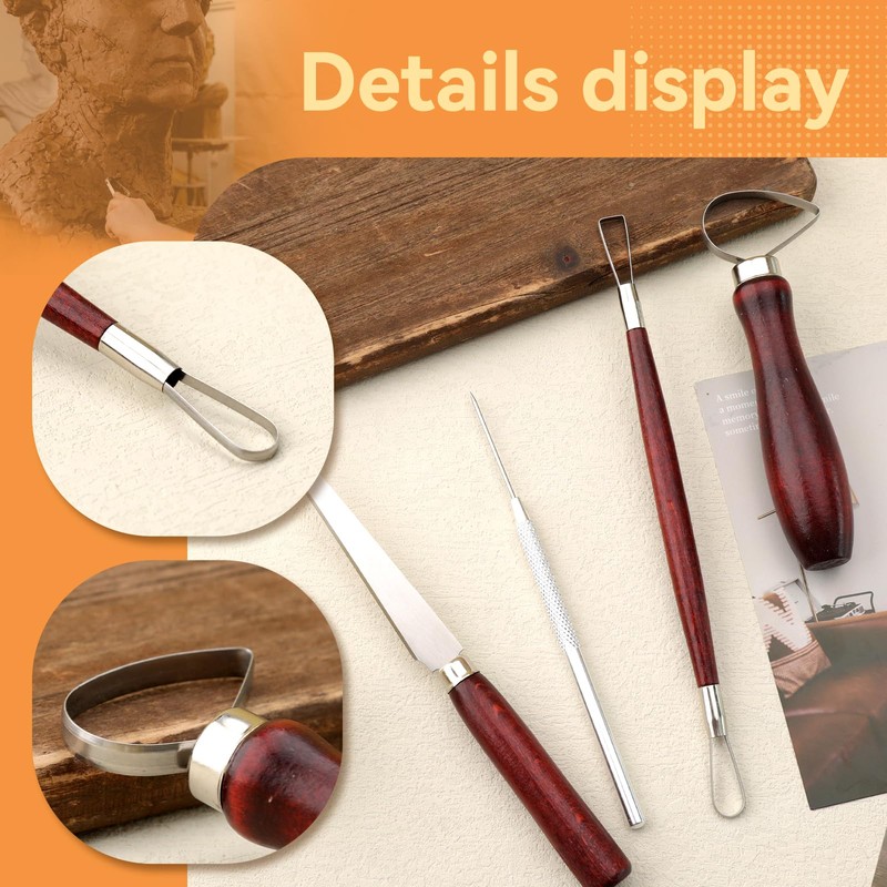 Pottery Tools Kit, Clay Tools Set, Ceramic Tool Kit, Pottery