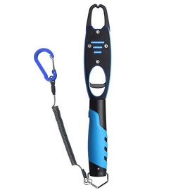 Fish Lip Gripper Fishing Pliers Kit 33lbs Fish Lip Grabber Holder with Scale Stainless Steel Multi Tool Fishing Tackle Portable, Blue