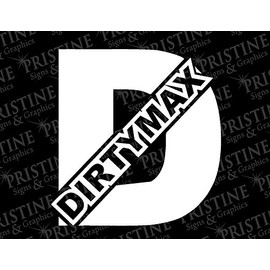 Dirtymax Duramax D Decal (8", White)