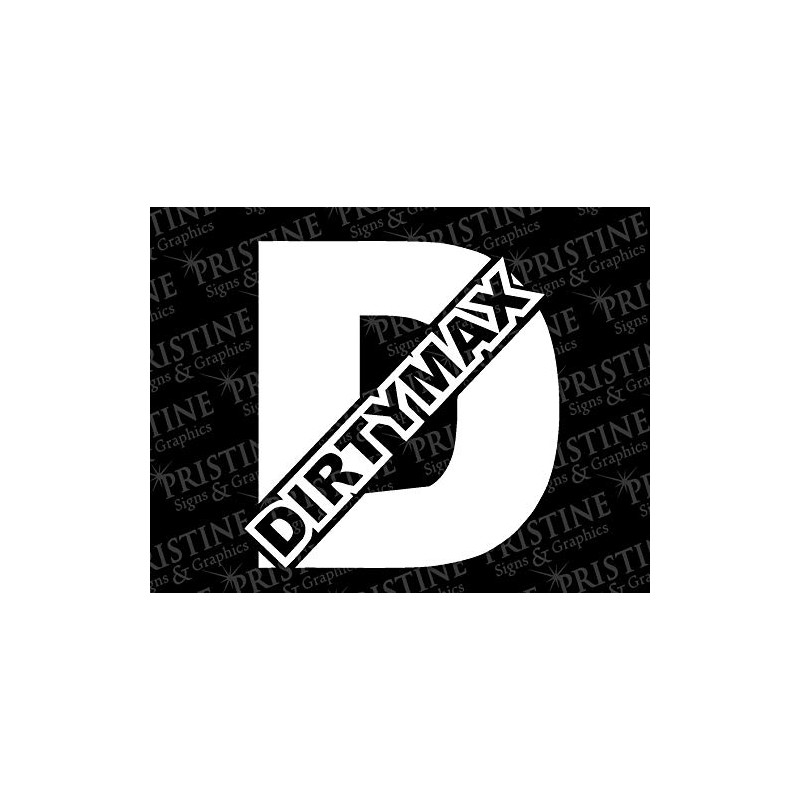 Dirtymax Duramax D Decal (8", White)