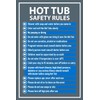 Hot tub safety rules, safety sign - 3mm Aluminium sign (300mm x 200mm)