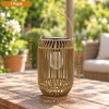 Solar Woven Hanging Lantern for Outdoor Decoration – Boho-Style LED