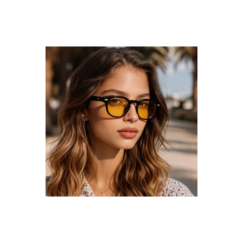 Gtand anteojos de sol unisex clásico retro de estilo redondo