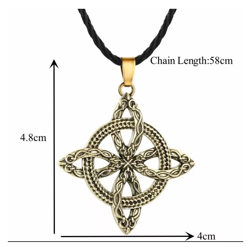 COLIBRI ALEGRE Collar Nudo De Bruja Dorado