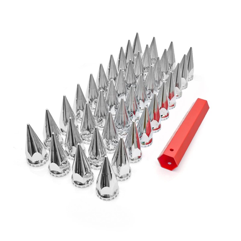 High Soar Lug Nut Covers,33 mm Chrome Lug Nut Covers