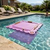 Waterproof EVA Floating Mahjong Table with Built-in Cup Holders Portable