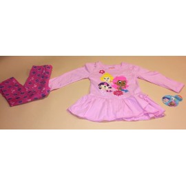 Bubble Guppies Toddler Girl Pink Shirt and Leggings Outfit Set New 4T