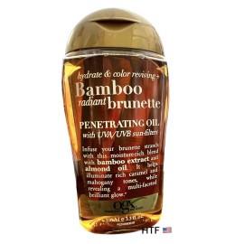 OGX Hydrate & Tone Reviving + Bamboo Radiant Brunette Penetrating Oil, 3.3 fl oz