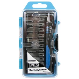 TC Sporline KU-10001 16 Pcs Hobby Knife, Precision Pen Craft Knives, Art Utility Razor Blades Tool Set