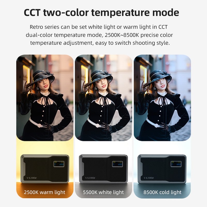VILTROX 08X 8W RGB Photography Lamp Full Color LED Light