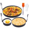Stainless Steel Egg Cooker Set - 8" Omelette Ring, 6"