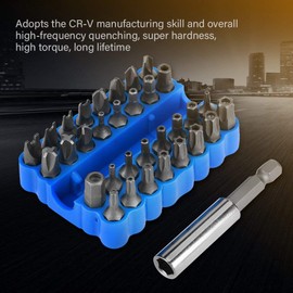 33pcs/set multifunctional screwdriver bits set, screwdriver bits set, safety screwdriver bits set, screwdriver bits kit with box, repair tool kit CRV6150