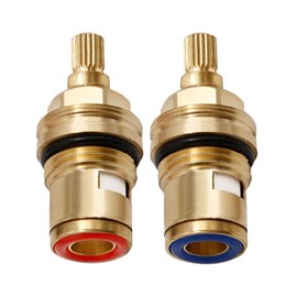 Saihisday Ceramic Stem G1/2" Ceramic Disc Cartridge Hot and Cold Stem for Standard Faucets Bathroom Kitchen, Lead Free