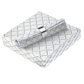 Silver Spoons DISPOSABLE QUILTED COCKTAIL NAPKINS European Made for Upscale Wedding and Dining 16 pc White
