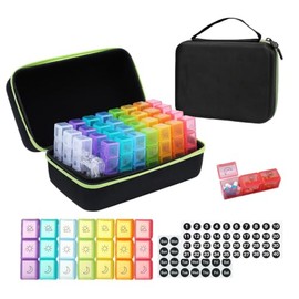 Pill Organizer 3 Times a Day for Seniors,Portable Monthly 31 Days Pill Case