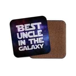 Best Uncle In The Galaxy Coaster - Space Birthday Gift Blue Coasters #70718