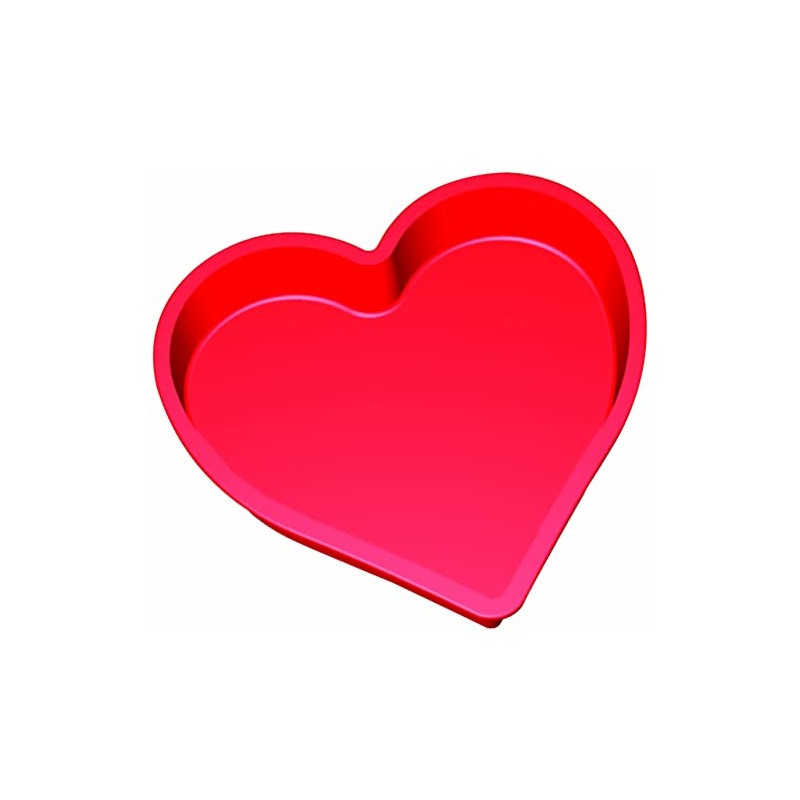 Lékué Celebrate Herzkuchenform, 1300 ml, rot, Silikon, 21 x 42